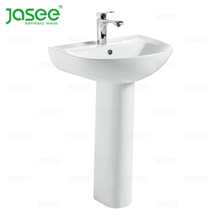 chinese floor mounted glass ceramic pedestal hand wash basin sink price