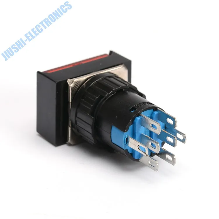 La16j22d Rectangular 16mm Momentary Push Button Switch Illuminated 8