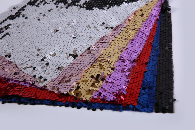 Textiles Color Change Glitter Polyester Embroidery Reversible Sequin