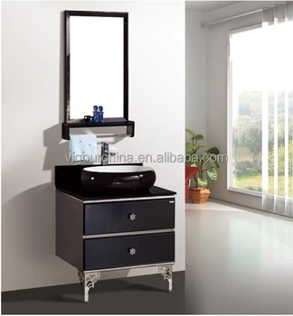Floor Standing Stainless Steel Modern Design Bathroom Mirror