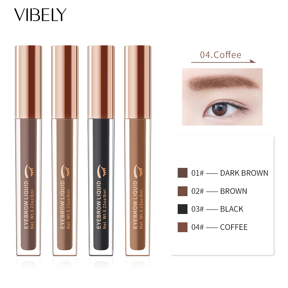 

VIBELY eyebrow cream waterproof eyebrow gel long lasting convenient and easy to use make-up dye eyebrow pencil, 4 color