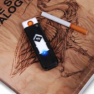 Image of 1 PC Windproof Nice Gift Smokeless Flameless USB Charging Lighter Electronic Cigarette Lighters Smoking Accessories
