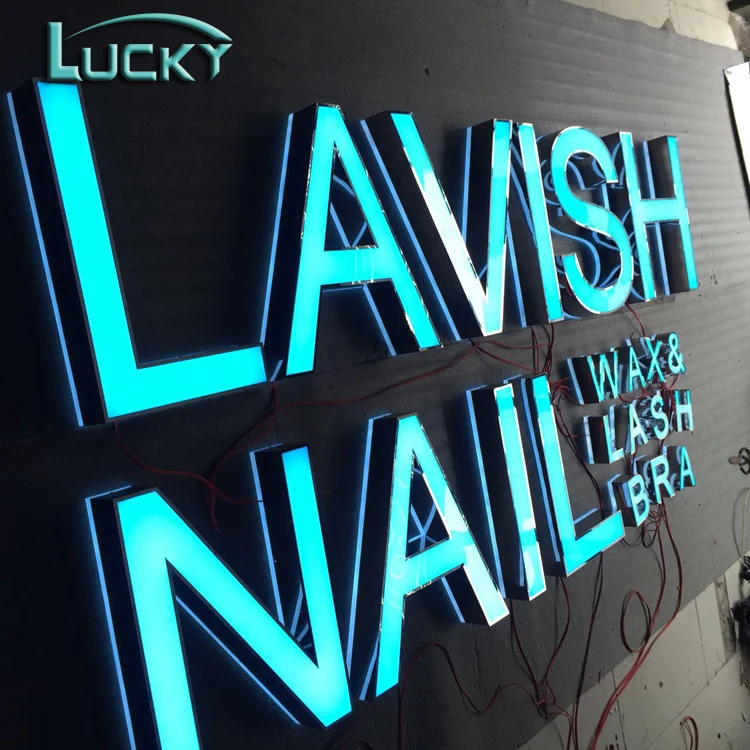 Outdoor Double Side Led Lighting Acrylic Channel Letters,3d Acrylic