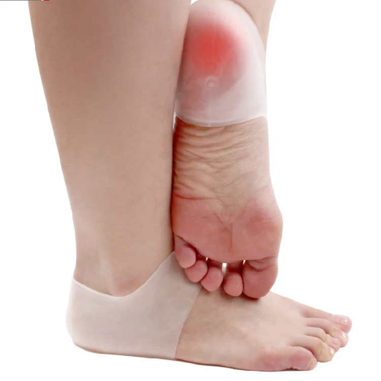 

Anti cracking protector gel heel sock silicone gel heel and ankle sleeve, Transparent color