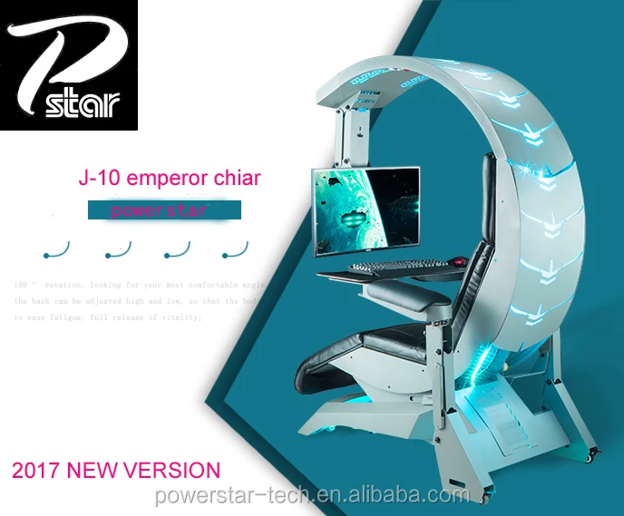 
The insane PC workstation and gaming setup automatic Scorpion PC chair 