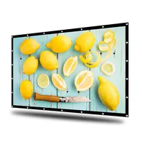 

Flat factory good looking portable projection screen with black frame