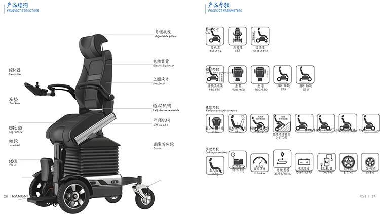 Aluminum Alloy Folding Lightweight Power Electric Wheelchair For Disabled People