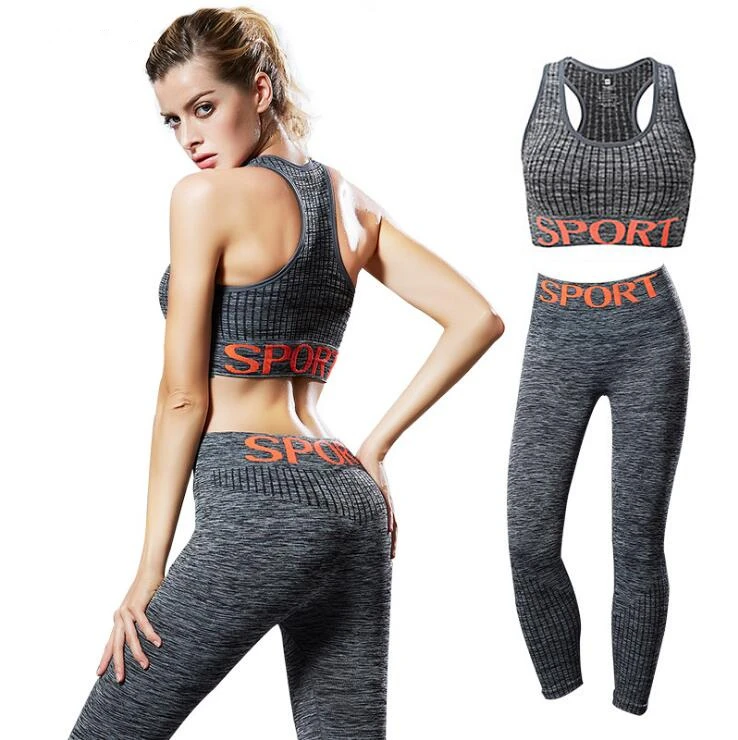 

Custom Logo Women leggings sport bra two piece set sport gym fitness clothing, Customized color
