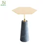 Modern faux marble base metal End table for sofa furniture