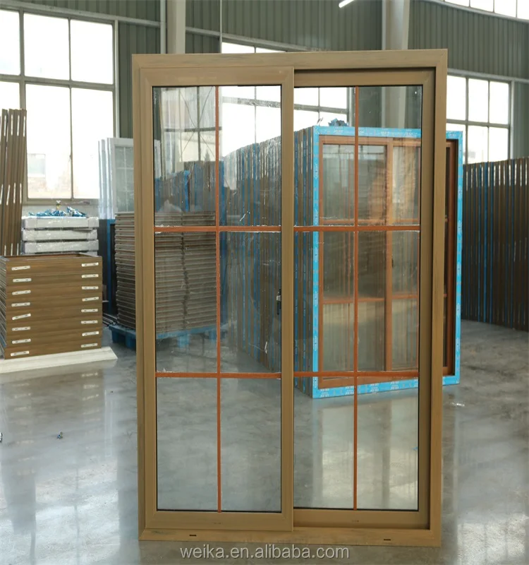 Wooden grain pvc/upvc windows and doors aluminum sliding windows and doors
