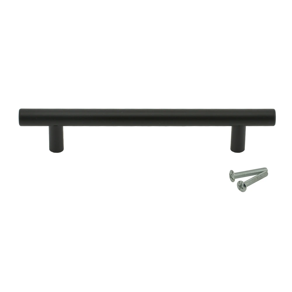Black powder coated stainless steel  furniture cabinet door handle