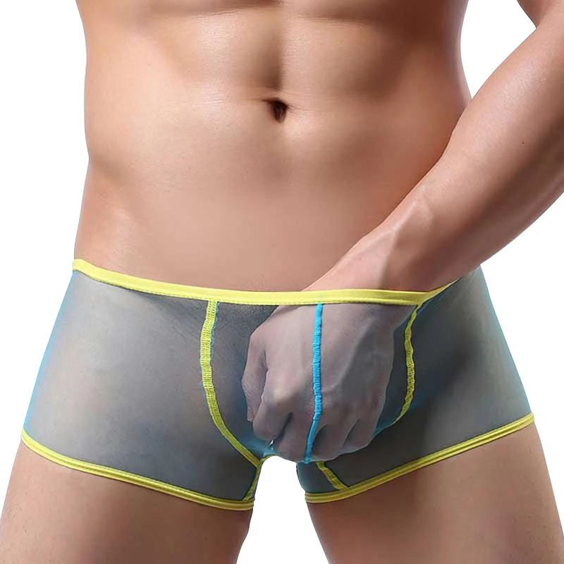 

Clothing Suppliers China Sexy Transparent Boxer Shorts For Male, Black,red,light blue,dark blue,white