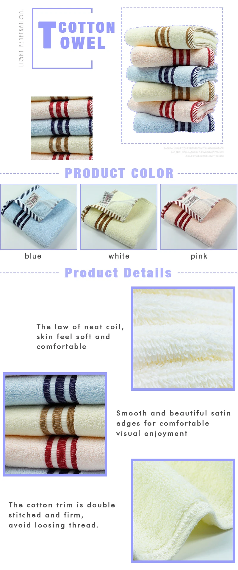 Luxury Hotel Collection Embroidered Hand Towels 100 Cotton White Hotel Supplies Custom Logo