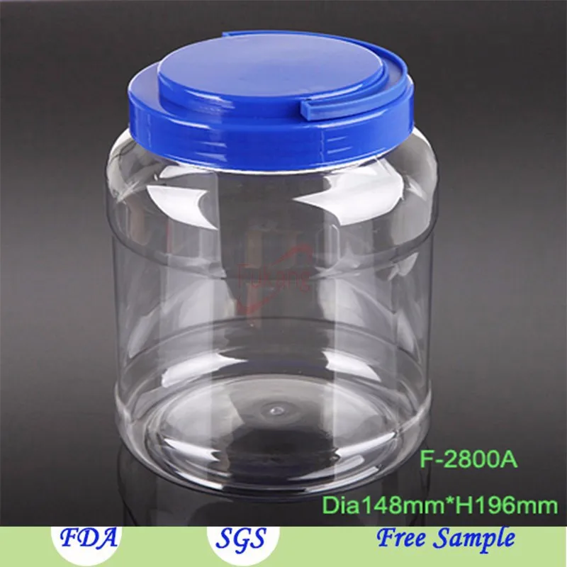780ml large sealable PET Plastic jars 780g airtight containers storage cans  mason jar storage container candy