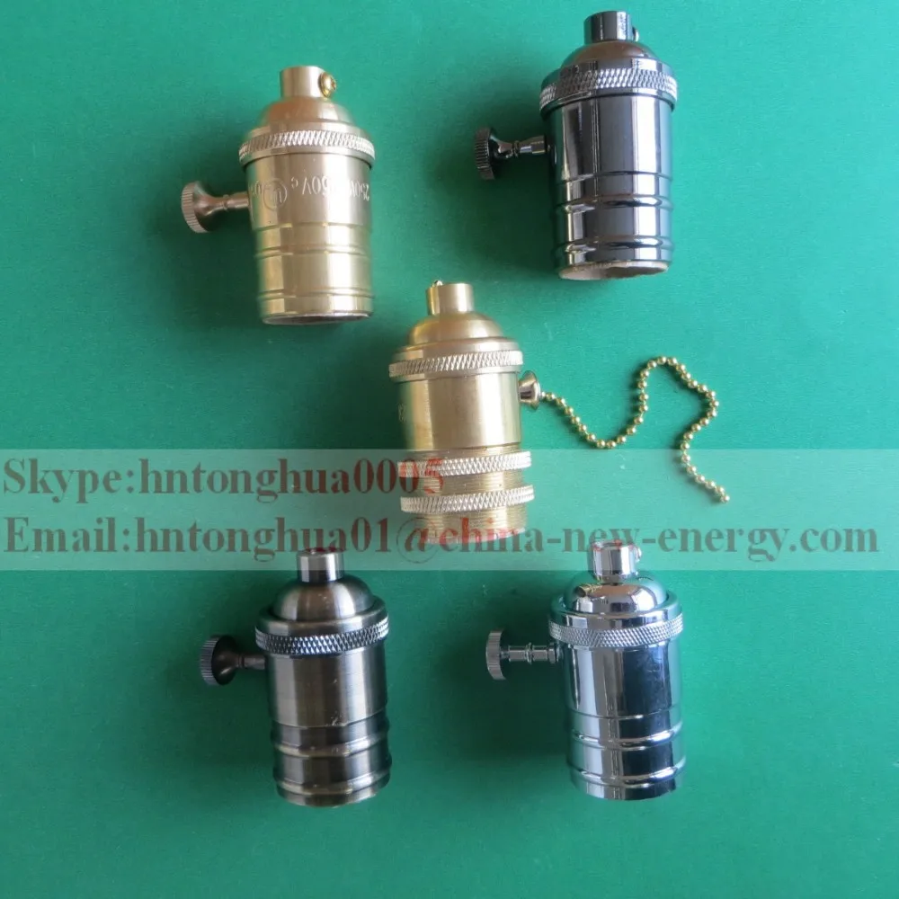 brass lamp holder with switch