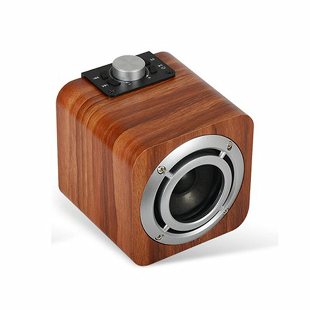 

High Quality wireless Bluetooth speaker Square Wood portable bluetooth speaker, Walnut;teak