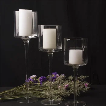 glass tall crystal wholesale decor candle holders stem larger holder