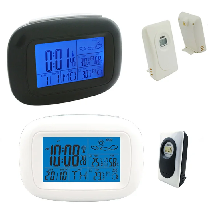 
High Quality Table Digital DCF 77 Radio Controlled Weather Station Clock  (60742249793)