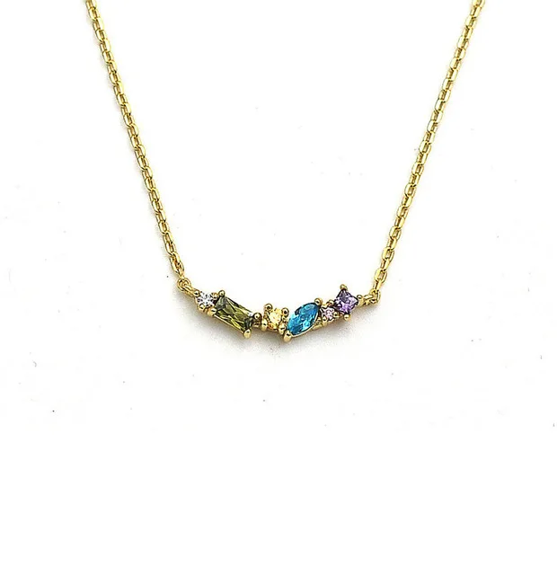 

Emerald Stone Necklace Wholesale Gold Vermeil Necklace