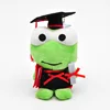 Custom Soft Stuffed Frog Mini Graduation Decorations Gifts Plush Graduation Bears