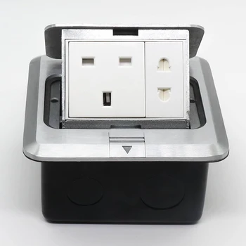 Pop up floor eu socket rj45 silver блок выдвижной серебро розетка с з роз компют