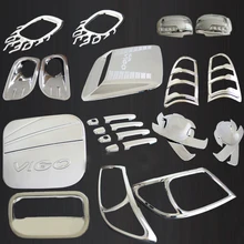 decorative 2005-2010 toyota hilux chrome kit accessories for toyota hilux vigo 2006 2007 2008 2009 car styling hilux plate parts