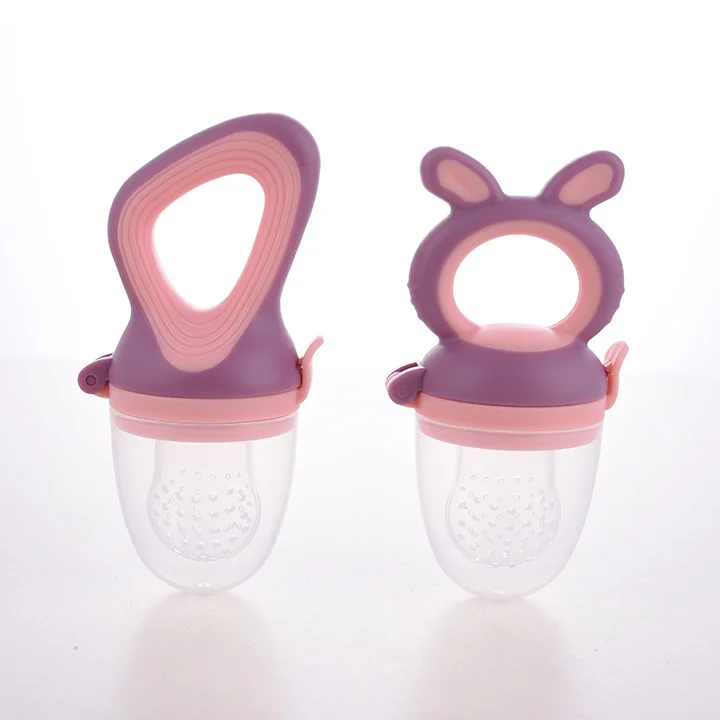 

New Baby Pacifier Fruit And Vegetable Mesh Bag, Pink purple green bule