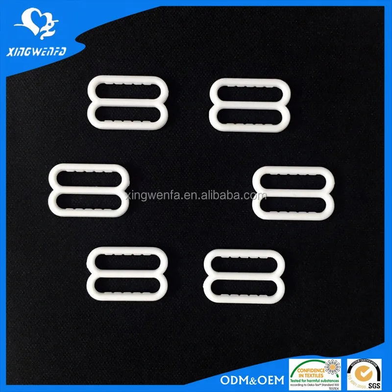 15mm Good Quality Nylon Plastic Slider With Teeth Bra Strap Adjuster