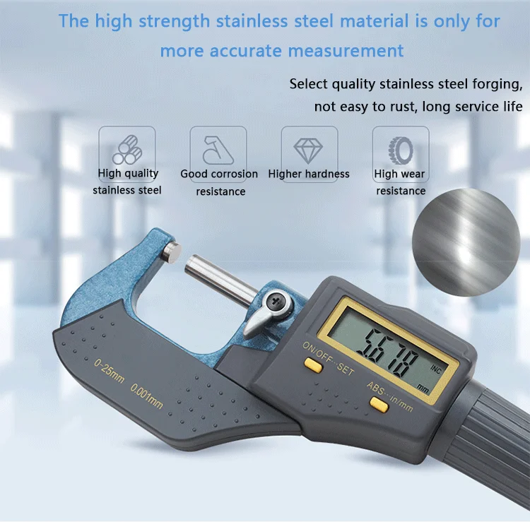 Guilin Measuring Tool Digital Display Micrometer Electronic Micro