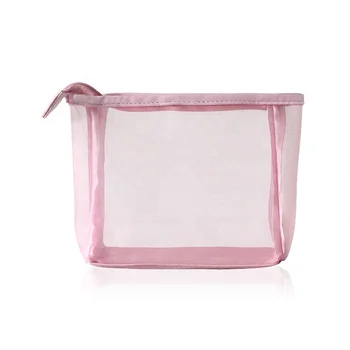 Wholesale Mesh Cosmetic Bag Customized Makeup Pouch Clear ...