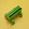 Din rail mounted terminal block plug type replace phoenix contact green terminal blocks