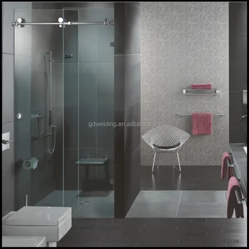 Stainless Steel Shower Room Frameless Glass Sliding Door Kit Buy