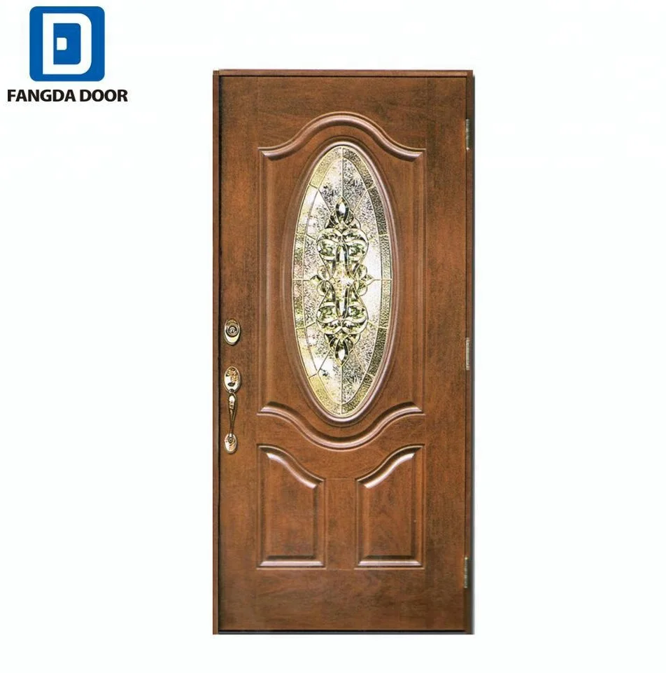 Fangda 30 zoll mahagoni holz 3/4 oval glas eingangst&uuml;r