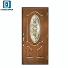 Fangda 30 inch mahogany wood 3/4 oval glass entry door