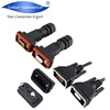 Waterproof rs232 d-sub 9 pin assembly connector cable with waterproof cap