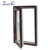 thermal broken Aluminum energy rating Wooden grain casement window