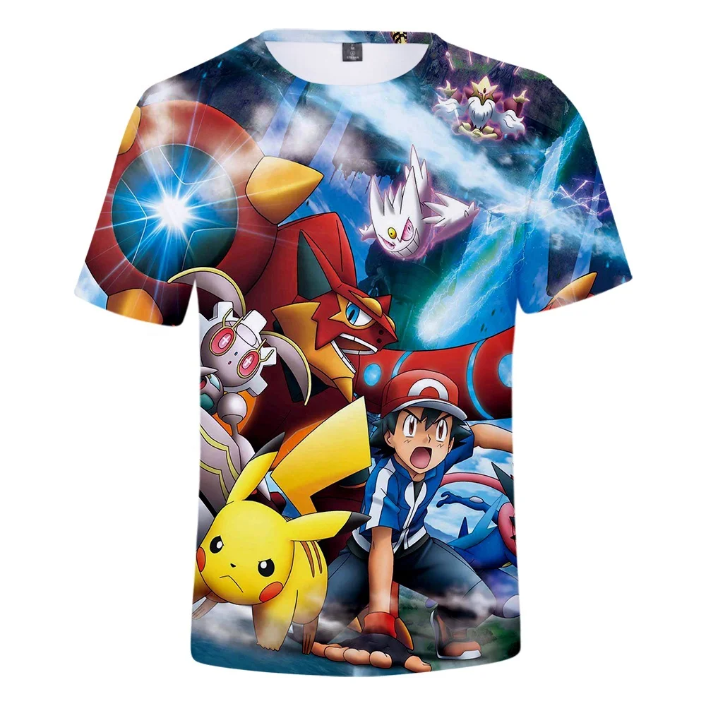 

2019 Anime Pokemon t shirt Harajuku tshirts men Clothes streetwear harajuku Short Sleeve Kpop pops Tees Plus Size Street style