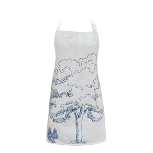 Image of linen poly design digital printing cheap custom apron for wholesale,beauty salon apron