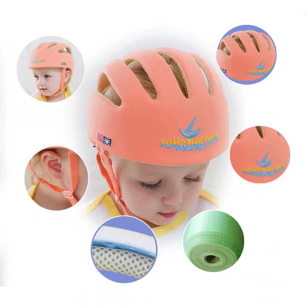 Capacete do Bebê Capacete de Proteção para Bebê da Menina de Algodão Capacetes de Segurança para Crianças Bebês da Criança Macias para Meninos Infantil Tampas Meninas 4 Capacete do bebê infantil capacete de proteção