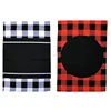Wholesale Monogram Blank Christmas Buffalo Plaid Garden Flag