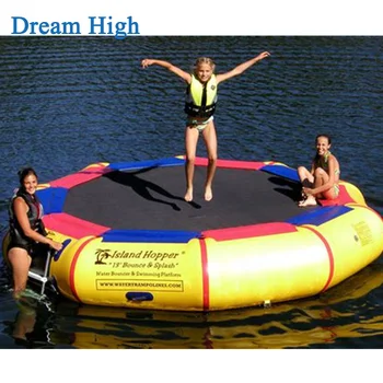 inflatable trampoline with net