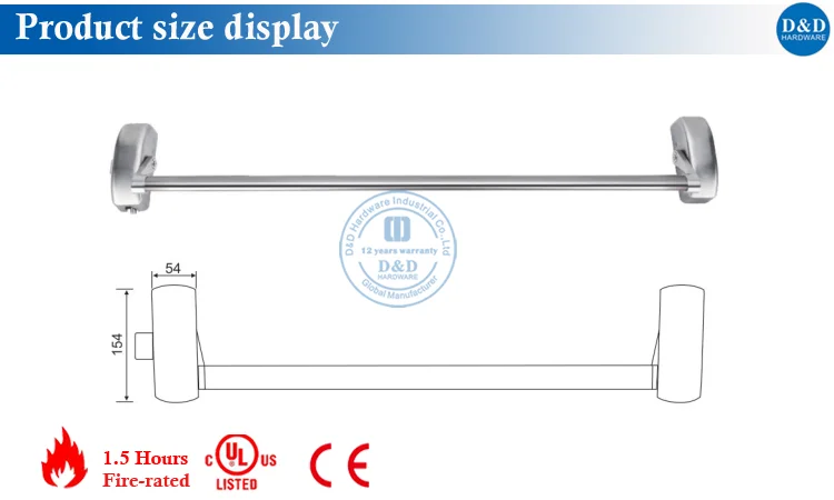Panic Bar size display-D&D Hardware