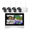 LCD Screen Monitor 4CH 1080P Wireless NVR Combo Waterproof Outdoor Home CCTV Security Systems IP Wifi Camera