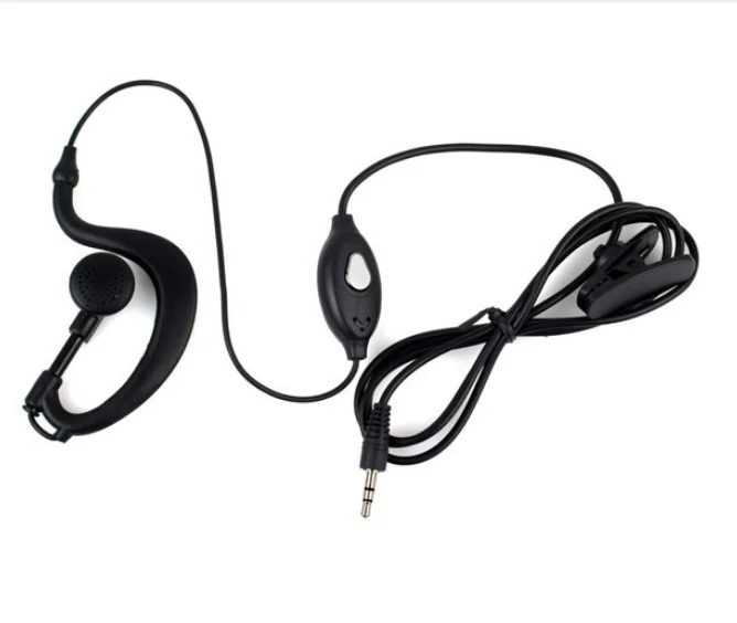 

1-Pin 2.5mm Jack PTT MIC Earpiece Headset for RETEVIS RT-388 RT-628 Two Way Radios Walkie Talkie, Black