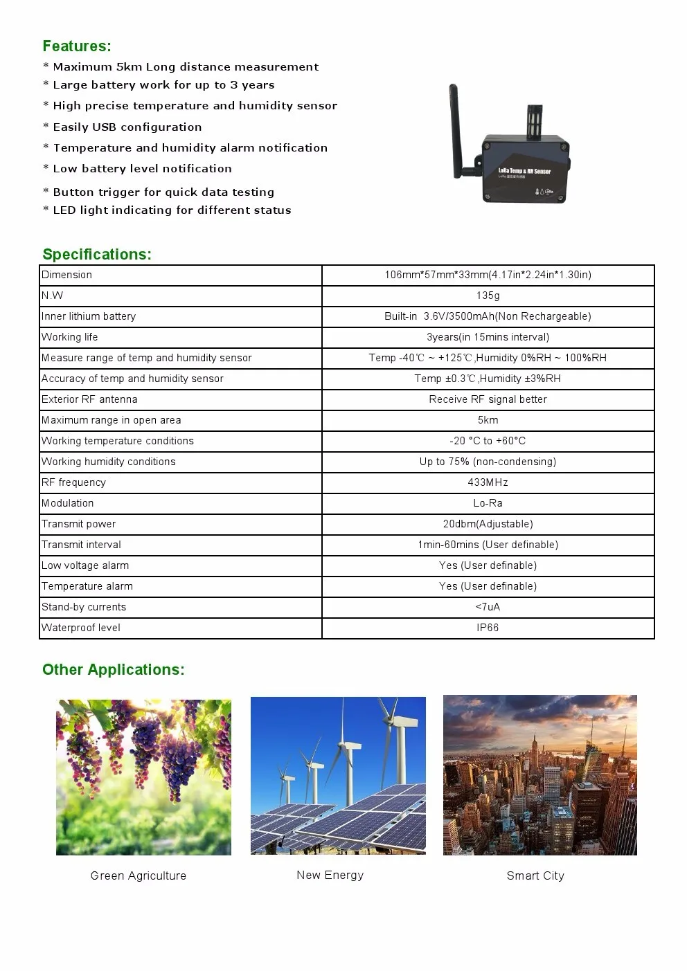 Tzone real-time monitoring LoRa cellular rtu for the warehouse management - ANKUX.COM