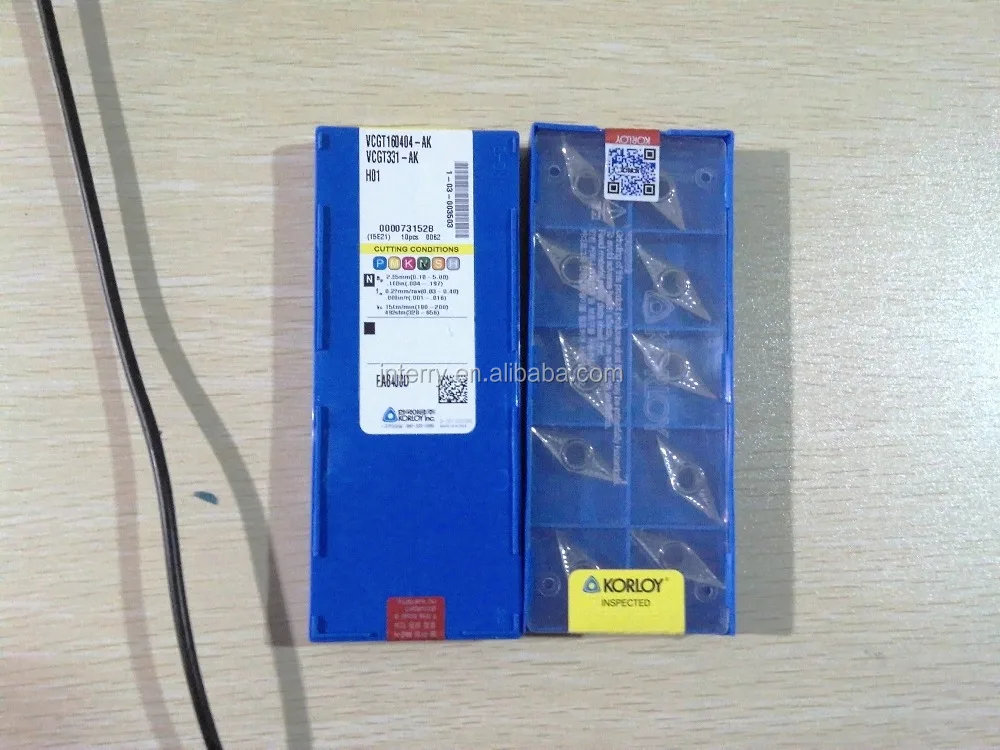 NEW IN BOX 10pcs Korloy VCGT160404-AK VCGT331-AK H01 CNC Carbide Insert