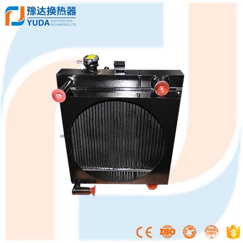 
aluminium plate fin exchanger industrial hydraulic oil cooler with fan, motor and pump 