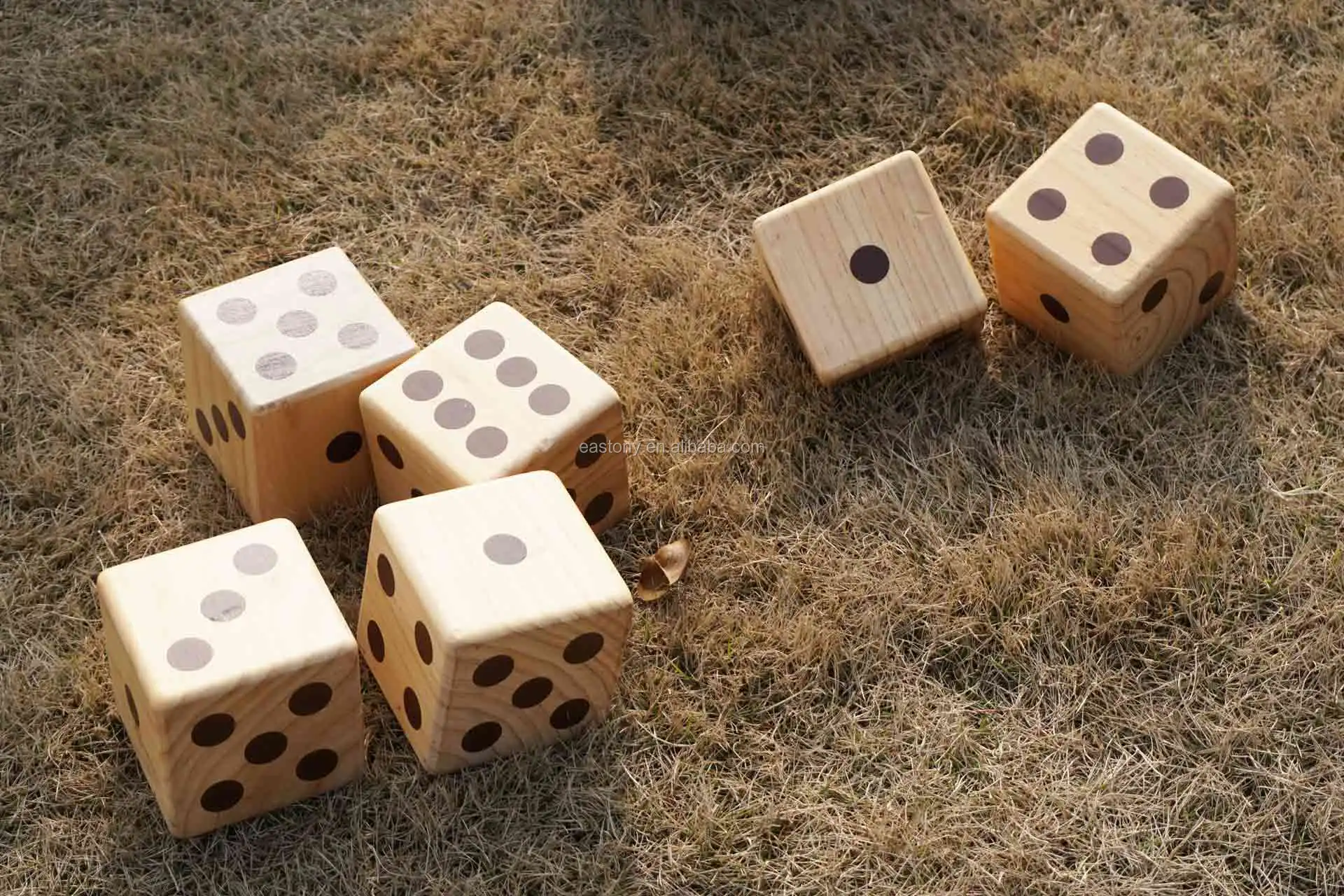 Eastony Giant Solid Wood Yard Dice,Lawn Dice,Yardzee Dice Game Buy