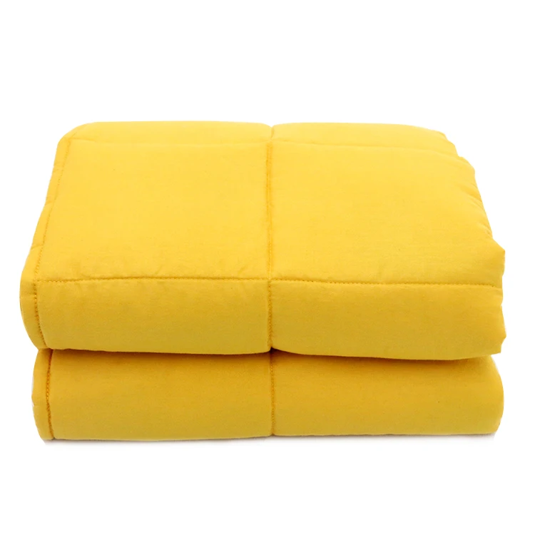 New Design 5lb Kid Size Yellow Sensory Light Weighted Blankets Set