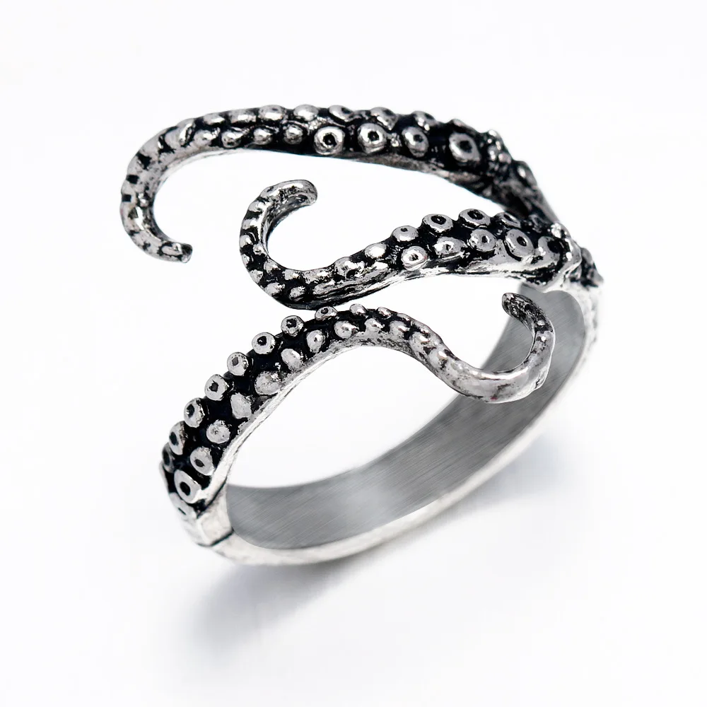 

Classic Vintage Unisex Alloy Octopus  Finger Ring, As pic